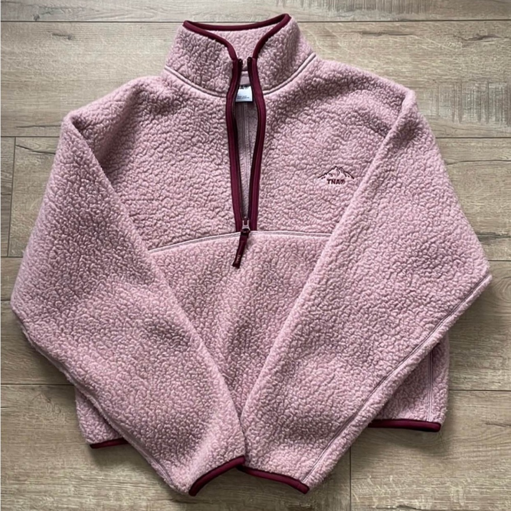 TNA RARE SHERPA 1/4 1/2 FLEECE ZIP UP